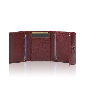 6019 Trifold wallet with flap over clip